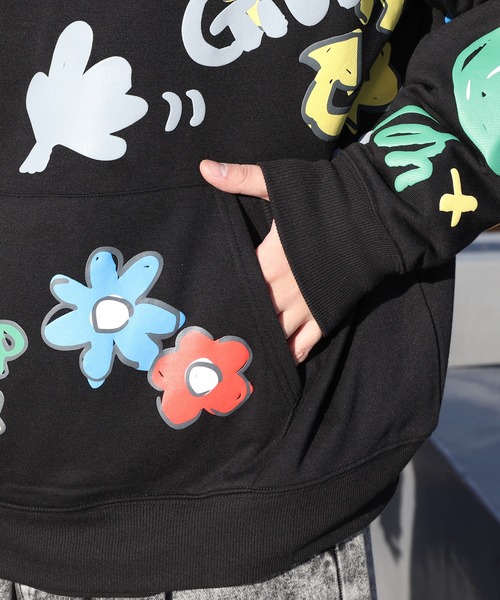 8(eight)（エイト）の「総柄グラフィックプルパーカー（パーカー