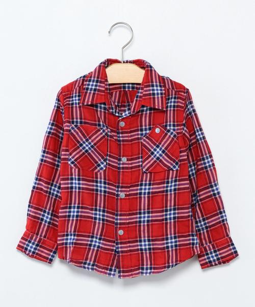 SHIPS（シップス）の「SHIPS KIDS:シャーリング チェック シャツ(kids)（シャツ/ブラウス・キッズ・ネイビー/レッド・100/120/110/130）」の11枚目の写真
