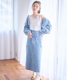 mysty woman | サイドスリットデニムスカート 996671(スカート)
