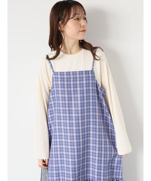 ehka sopo（エヘカソポ）の「ティアードキャミワンピース（ワンピース・レディース・グリーン/ベージュ/ブラック/ブルー・F）」の9枚目の写真