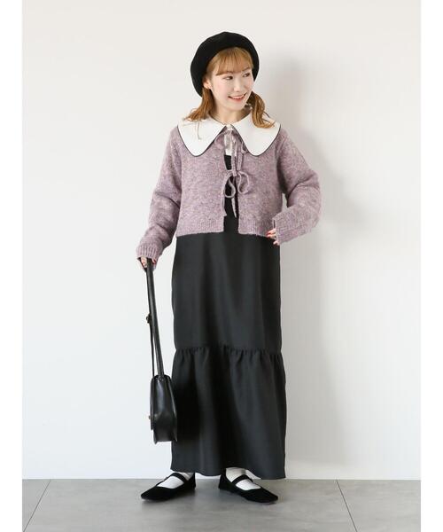 ehka sopo（エヘカソポ）の「ティアードキャミワンピース（ワンピース・レディース・グリーン/ベージュ/ブラック/ブルー・F）」の21枚目の写真