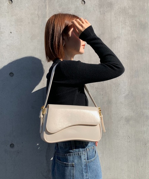 SHEPP(シープ)の「ワンハンドル ショルダーバッグ(ショルダーバッグ・レディース・ブラック/シルバー/ダークブラウン/ホワイト・FREE)」の21枚目の写真