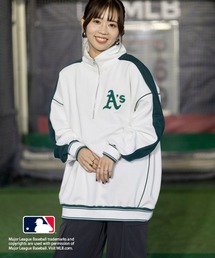 LEPSIM | MLB ハーフジップ配色プルオーバー 100690(Tシャツ/カットソー)
