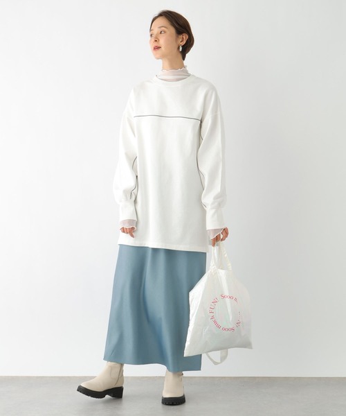 LEPSIM（レプシィム）の「ストライプシアーインナー　997053（Tシャツ/カットソー・レディース・ブルー/ブラック/オフホワイト・FREE）」の4枚目の写真