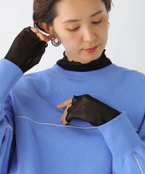 LEPSIM（レプシィム）の「ストライプシアーインナー　997053（Tシャツ/カットソー・レディース・ブルー/ブラック/オフホワイト・FREE）」の11枚目の写真