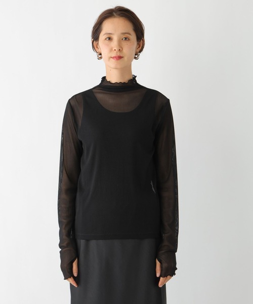 LEPSIM（レプシィム）の「ストライプシアーインナー　997053（Tシャツ/カットソー・レディース・ブルー/ブラック/オフホワイト・FREE）」の16枚目の写真