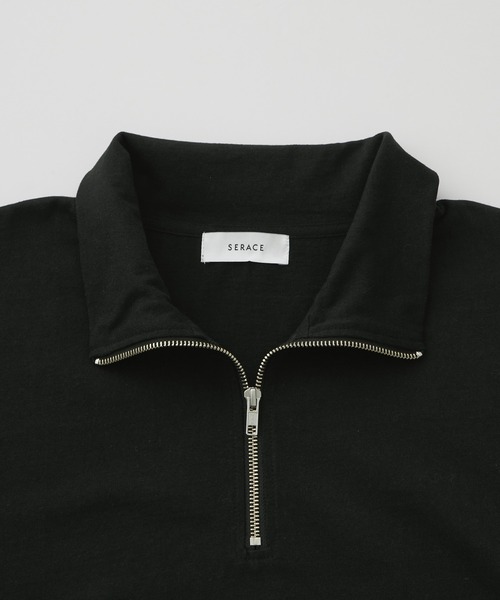 SERACE】Oversize short sleeve half zip T-Shirt / オーバー