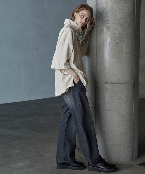 SERACE（セラス）の「【SERACE】Oversize short sleeve half zip