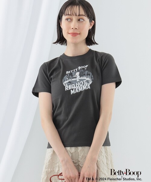 Ray BEAMS（レイビームス）の「Betty Boop(TM) × Ray BEAMS / Red Hot Mamma Tシャツ（Tシャツ/カットソー・レディース・ブラック・ONE SIZE）」の4枚目の写真