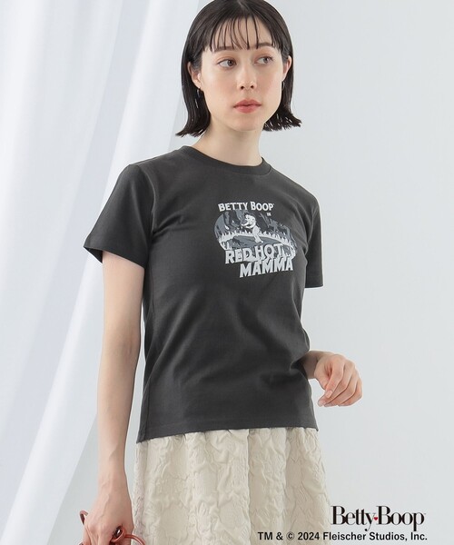 Ray BEAMS（レイビームス）の「Betty Boop(TM) × Ray BEAMS / Red Hot Mamma Tシャツ（Tシャツ/カットソー・レディース・ブラック・ONE SIZE）」の5枚目の写真
