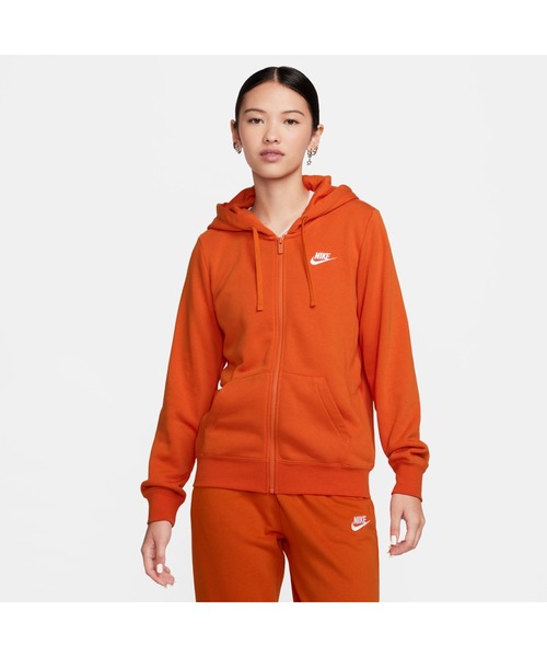 NIKE(ナイキ)の「NIKE/ナイキ W NSW CLUB FLC FZ HOODIE/クラブフリースフルジップフーディ(パーカー・レディース・ブラック/オレンジ/グレー・XL/L/M/S/XS)」の3枚目の写真
