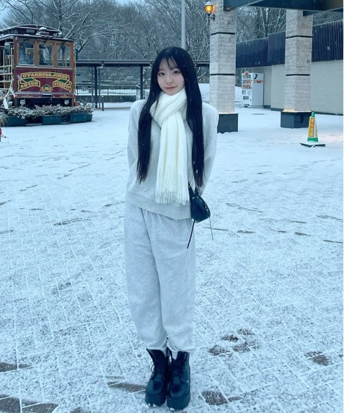 Chick(チック)の「▲Sweat Set Up / スウェットセットアップ(ルームウェア/パジャマ・レディース・グレー・M/L/XL)」の10枚目の写真