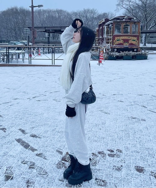 Chick(チック)の「▲Sweat Set Up / スウェットセットアップ(ルームウェア/パジャマ・レディース・グレー・M/L/XL)」の8枚目の写真