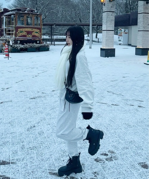 Chick(チック)の「▲Sweat Set Up / スウェットセットアップ(ルームウェア/パジャマ・レディース・グレー・M/L/XL)」の11枚目の写真