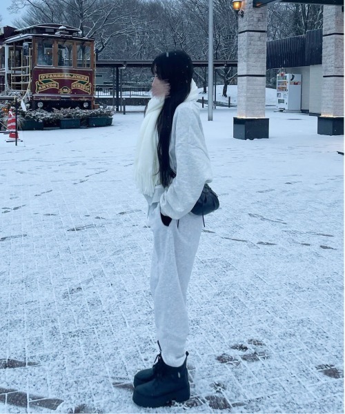 Chick(チック)の「▲Sweat Set Up / スウェットセットアップ(ルームウェア/パジャマ・レディース・グレー・M/L/XL)」の9枚目の写真