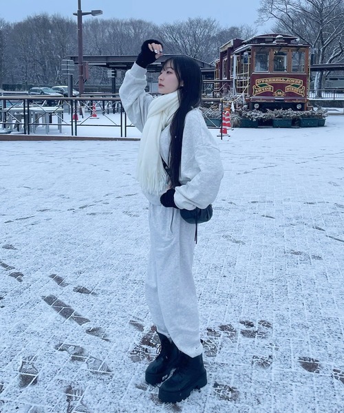 Chick(チック)の「▲Sweat Set Up / スウェットセットアップ(ルームウェア/パジャマ・レディース・グレー・M/L/XL)」の19枚目の写真