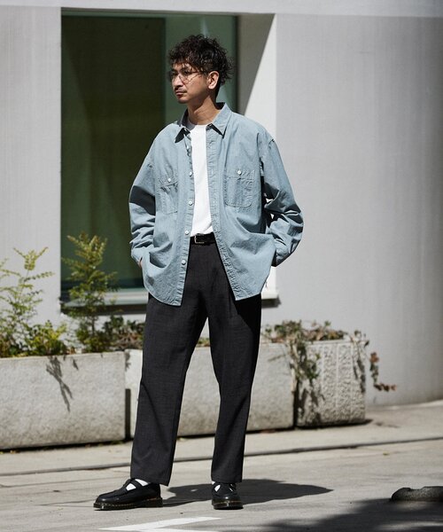 JOURNAL STANDARD relume(ジャーナルスタンダード レリューム)の「【HOUSE HOLD / ハウスホールド】シャンブレーシャツ(シャツ/ブラウス・メンズ・ブルー系その他/グリーン/ブラック・LARGE/MEDIUM)」の17枚目の写真