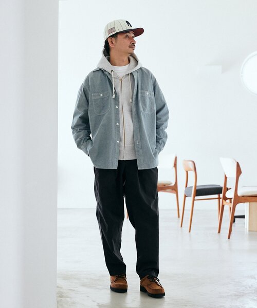 JOURNAL STANDARD relume(ジャーナルスタンダード レリューム)の「【HOUSE HOLD / ハウスホールド】シャンブレーシャツ(シャツ/ブラウス・メンズ・ブルー系その他/グリーン/ブラック・LARGE/MEDIUM)」の18枚目の写真