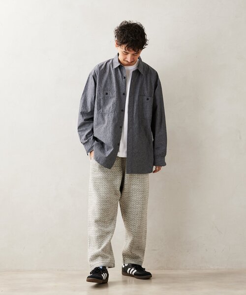 JOURNAL STANDARD relume(ジャーナルスタンダード レリューム)の「【HOUSE HOLD / ハウスホールド】シャンブレーシャツ(シャツ/ブラウス・メンズ・ブルー系その他/グリーン/ブラック・LARGE/MEDIUM)」の12枚目の写真