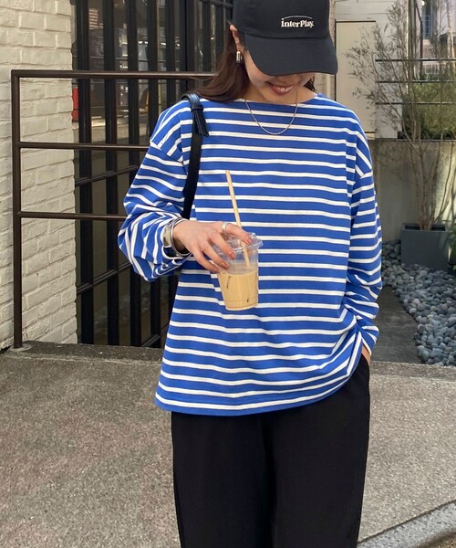 fredy emue（フレディエミュ）の「袖ドット釦ボーダープルオーバー（Tシャツ/カットソー・レディース・ホワイト系その他/レッド系その他/ブルー系その他・38）」の21枚目の写真