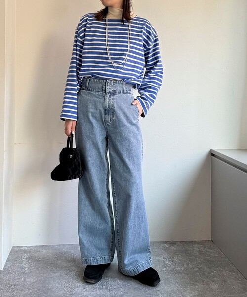 fredy emue（フレディエミュ）の「袖ドット釦ボーダープルオーバー（Tシャツ/カットソー・レディース・ホワイト系その他/レッド系その他/ブルー系その他・38）」の20枚目の写真