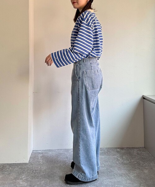 fredy emue（フレディエミュ）の「袖ドット釦ボーダープルオーバー（Tシャツ/カットソー・レディース・ホワイト系その他/レッド系その他/ブルー系その他・38）」の19枚目の写真