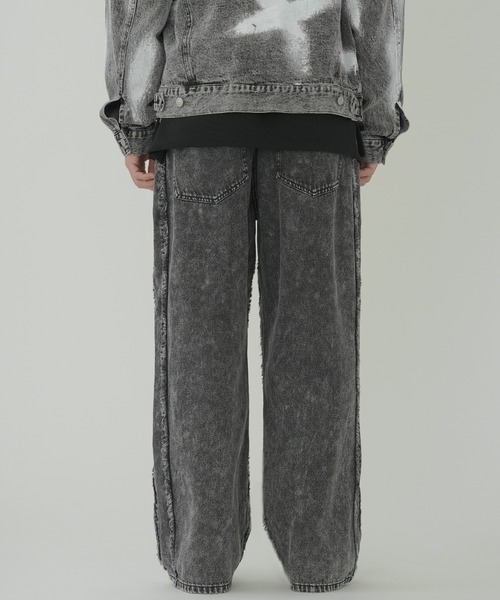 improves(インプローブス)の「フリンジ加工 デニム バギーパンツ(デニムパンツ・メンズ・ブラック/ブラック系/ブラック系1・MEDIUM/LARGE)」の11枚目の写真