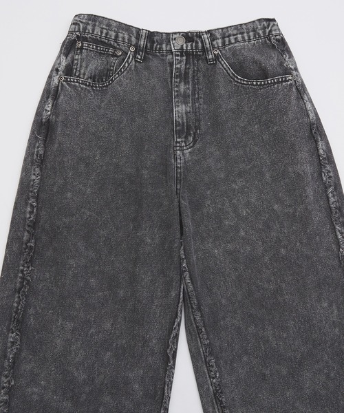 improves(インプローブス)の「フリンジ加工 デニム バギーパンツ(デニムパンツ・メンズ・ブラック/ブラック系/ブラック系1・MEDIUM/LARGE)」の13枚目の写真