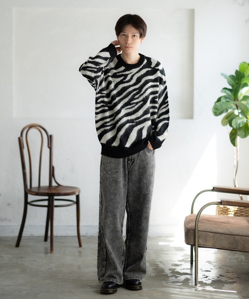 improves(インプローブス)の「フリンジ加工 デニム バギーパンツ(デニムパンツ・メンズ・ブラック/ブラック系/ブラック系1・MEDIUM/LARGE)」の22枚目の写真