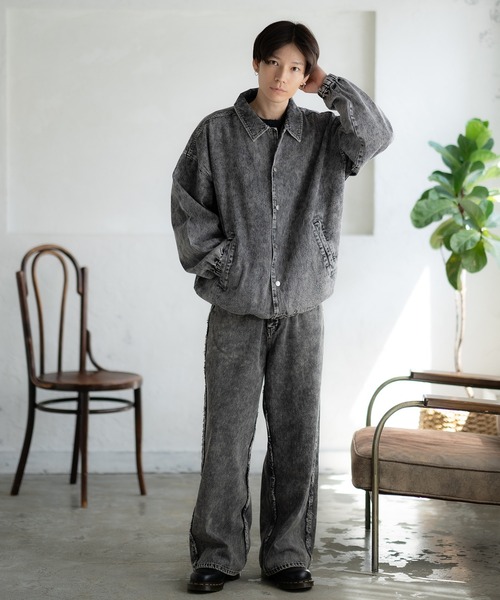 improves(インプローブス)の「フリンジ加工 デニム バギーパンツ(デニムパンツ・メンズ・ブラック/ブラック系/ブラック系1・MEDIUM/LARGE)」の21枚目の写真