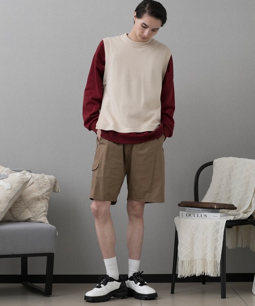 aimoha(アイモハ)の「aimoha men BASIC CARGO SHORTS べシックカーゴショートパンツ(カーゴパンツ・メンズ・ベージュ/ブラック/グレー・X-LARGE/XXX-LARGE/XX-LARGE/LARGE)」の14枚目の写真