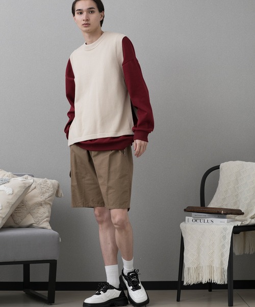 aimoha(アイモハ)の「aimoha men BASIC CARGO SHORTS べシックカーゴショートパンツ(カーゴパンツ・メンズ・ベージュ/ブラック/グレー・X-LARGE/XXX-LARGE/XX-LARGE/LARGE)」の15枚目の写真