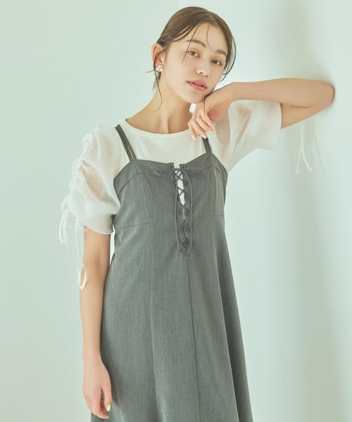 mysty woman（ミスティウーマン）の「ドロストスリーブテレコプルオーバー　113501（Tシャツ/カットソー・レディース・ブルー/オフホワイト/ブラック・FREE）」の19枚目の写真