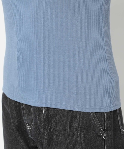 mysty woman（ミスティウーマン）の「ドロストスリーブテレコプルオーバー　113501（Tシャツ/カットソー・レディース・ブルー/オフホワイト/ブラック・FREE）」の4枚目の写真
