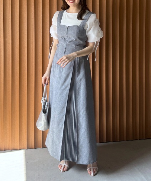 mysty woman（ミスティウーマン）の「ドロストスリーブテレコプルオーバー　113501（Tシャツ/カットソー・レディース・ブルー/オフホワイト/ブラック・FREE）」の21枚目の写真