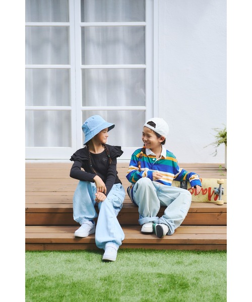 GAP（ギャップ）の「デニム バケットハット (キッズ)（ハット・キッズ・ブルー・L/XL/S/M）」の2枚目の写真