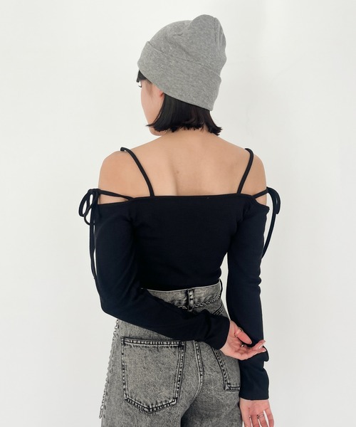 Heather(ヘザー)の「ロゴ刺繍ニットワッチ 114278(ニットキャップ/ビーニー・レディース・ブラック/グレー・ONE SIZE)」の20枚目の写真