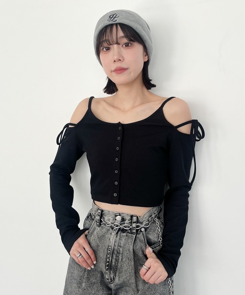 Heather(ヘザー)の「ロゴ刺繍ニットワッチ 114278(ニットキャップ/ビーニー・レディース・ブラック/グレー・ONE SIZE)」の17枚目の写真
