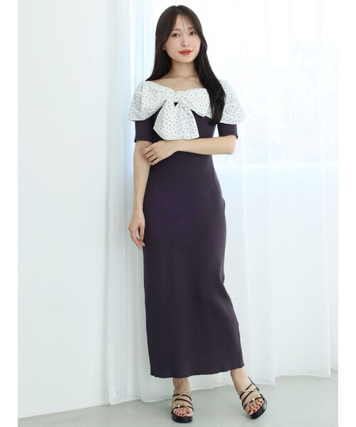 MERCURYDUO（マーキュリーデュオ）の「BIGリボンニットドッキング