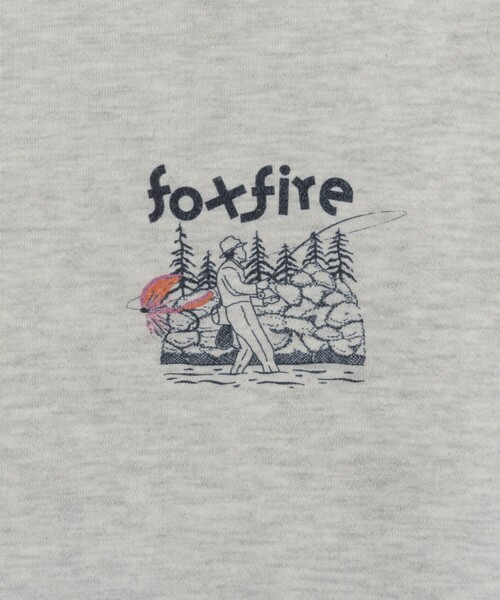 Foxfire（フォックスファイヤー）の「Foxfire/フォックスファイヤー 別注 Foxfire プリントクルーネック スウェット/朝釣り/バックプリント/リラックスフィット（スウェット・メンズ・チャコールグレー/ブルー/グレー/ライトグレー・MEDIUM/LARGE）」の6枚目の写真