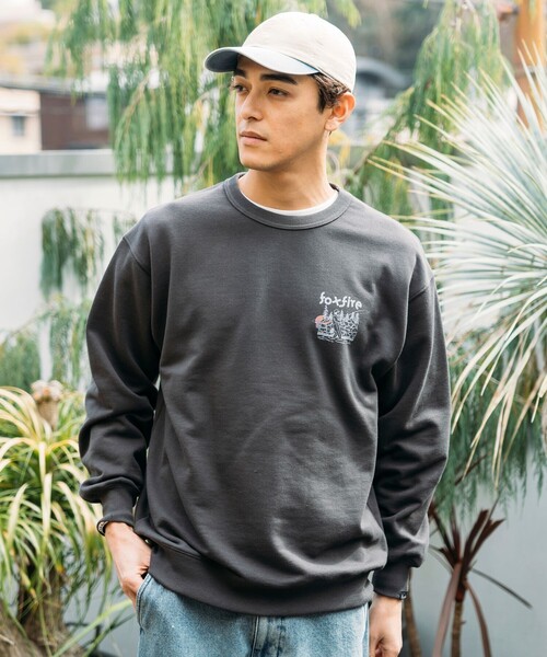 Foxfire（フォックスファイヤー）の「Foxfire/フォックスファイヤー 別注 Foxfire プリントクルーネック スウェット/朝釣り/バックプリント/リラックスフィット（スウェット・メンズ・チャコールグレー/ブルー/グレー/ライトグレー・MEDIUM/LARGE）」の18枚目の写真