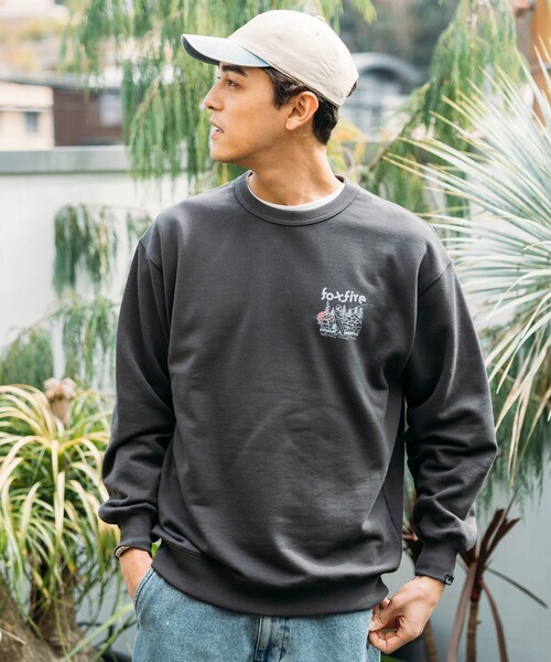 Foxfire（フォックスファイヤー）の「Foxfire/フォックスファイヤー 別注 Foxfire プリントクルーネック スウェット/朝釣り/バックプリント/リラックスフィット（スウェット・メンズ・チャコールグレー/ブルー/グレー/ライトグレー・MEDIUM/LARGE）」の17枚目の写真