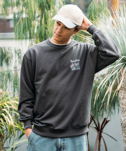 Foxfire（フォックスファイヤー）の「Foxfire/フォックスファイヤー 別注 Foxfire プリントクルーネック スウェット/朝釣り/バックプリント/リラックスフィット（スウェット・メンズ・チャコールグレー/ブルー/グレー/ライトグレー・MEDIUM/LARGE）」の16枚目の写真