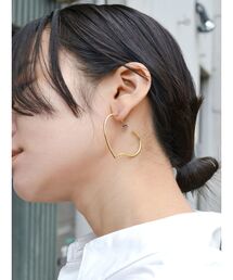 ハートフープピアス
