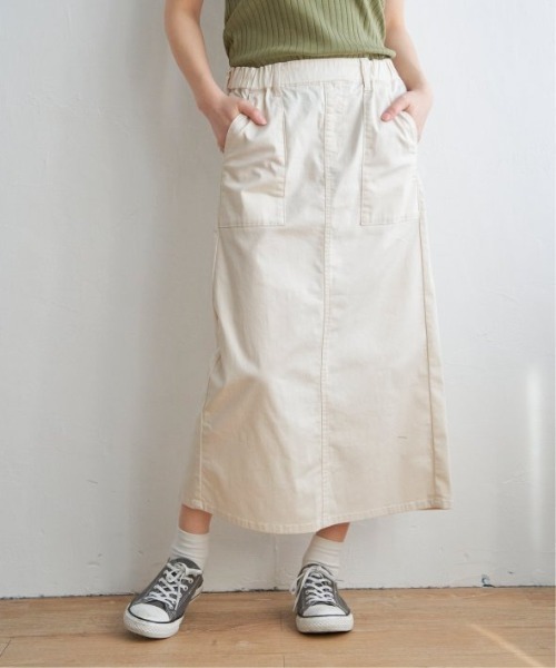 LBC(エルビーシー)の「サラヒヤプラスIラインスカート(スカート・レディース・ホワイト/ブラック/ダークオリーブ/ネイビー・M/L)」の2枚目の写真