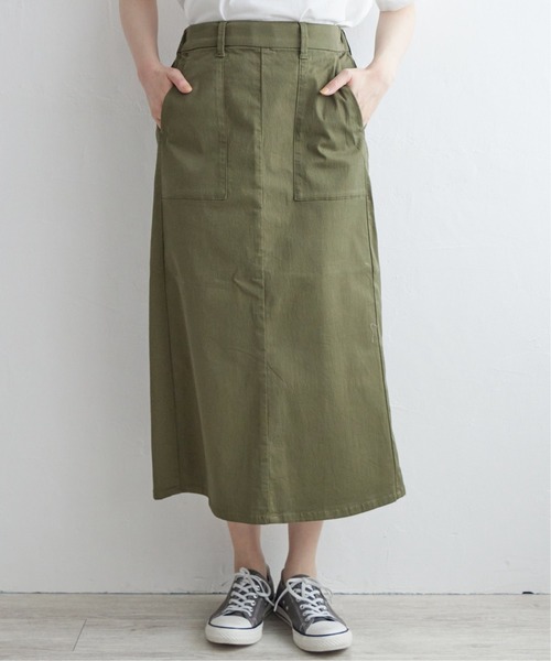 LBC(エルビーシー)の「サラヒヤプラスIラインスカート(スカート・レディース・ホワイト/ブラック/ダークオリーブ/ネイビー・M/L)」の4枚目の写真