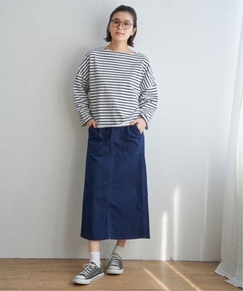 LBC(エルビーシー)の「サラヒヤプラスIラインスカート(スカート・レディース・ホワイト/ブラック/ダークオリーブ/ネイビー・M/L)」の5枚目の写真