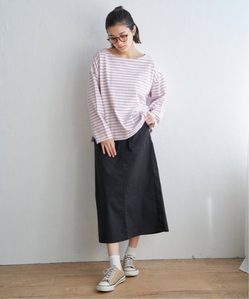 LBC(エルビーシー)の「サラヒヤプラスIラインスカート(スカート・レディース・ホワイト/ブラック/ダークオリーブ/ネイビー・M/L)」の11枚目の写真