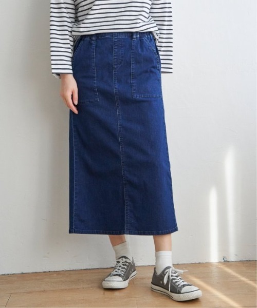 LBC(エルビーシー)の「サラヒヤプラスIラインスカート(スカート・レディース・ホワイト/ブラック/ダークオリーブ/ネイビー・M/L)」の15枚目の写真