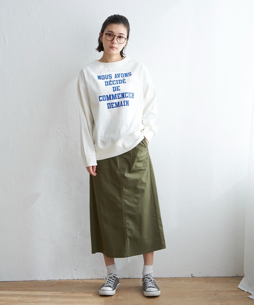 LBC(エルビーシー)の「サラヒヤプラスIラインスカート(スカート・レディース・ホワイト/ブラック/ダークオリーブ/ネイビー・M/L)」の9枚目の写真